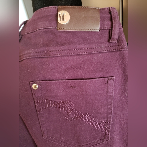 Simon Chang Purple Microtwill Stretch Pants/Jeans - Picture 4 of 8